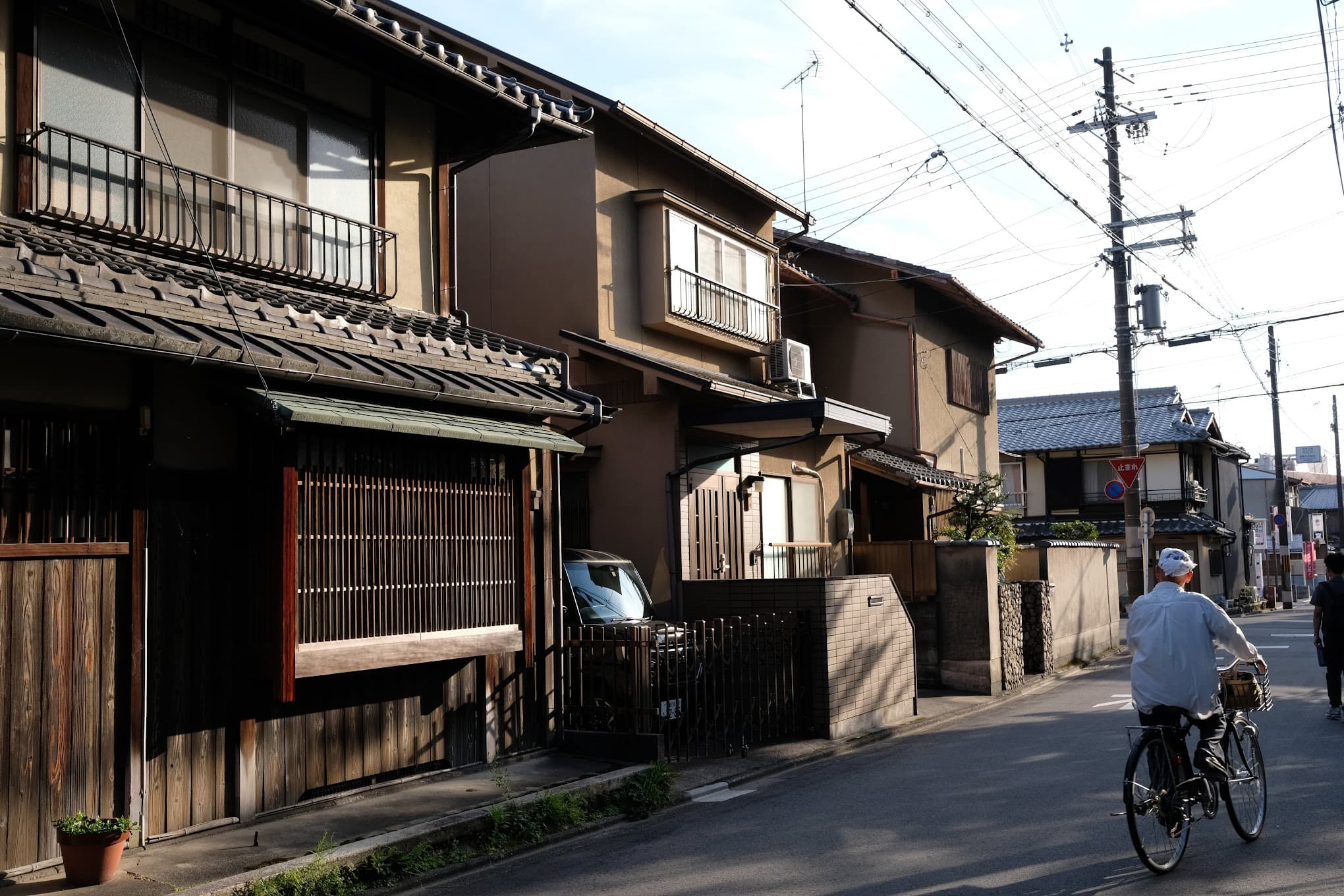 machiya district, kyoto, japan