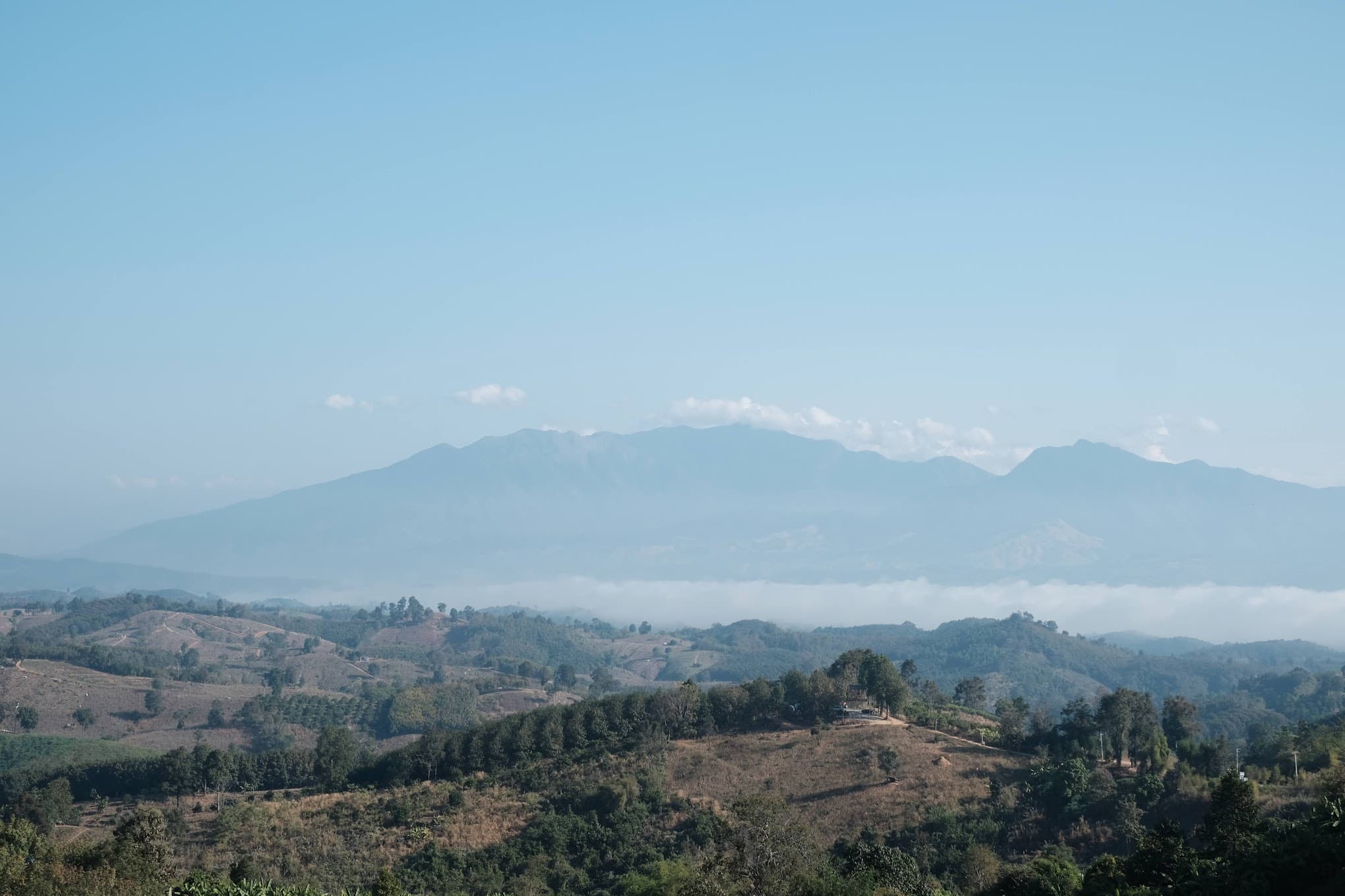 mountain valley, nan, thailand